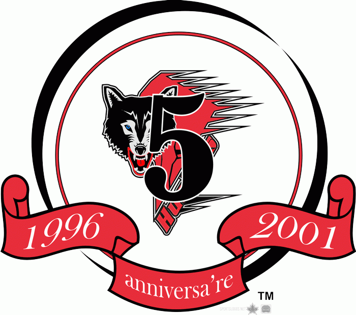 rouyn-noranda huskies 2001 anniversary logo iron on transfers for T-shirts